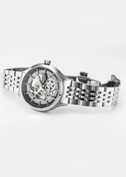 Roamer 101984 41 45 10 Competence Skeleton IV 43mm Silver Skeleton Dial Stainless Steel Bracelet Men's Watch